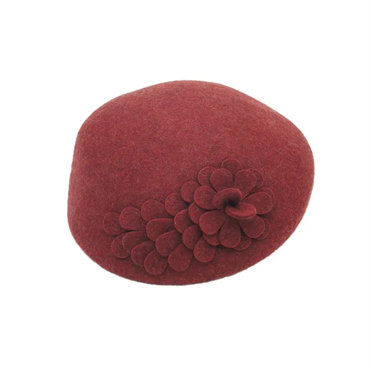 Topi Bulu Burgundy