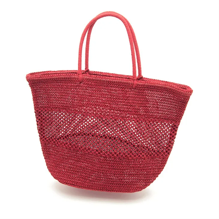 Beg Medium Crochet Merah